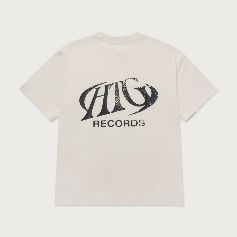 HTG Records Oval Logo Tee - Cream sold by Honor the Gift
