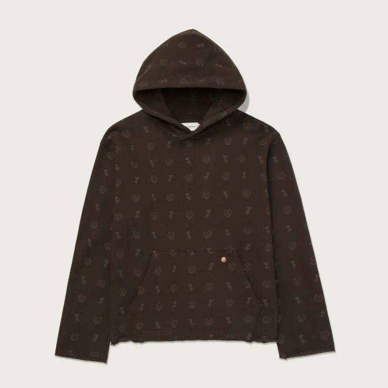 HTG® Raw Edge Hoodie - Black sold by Honor the Gift