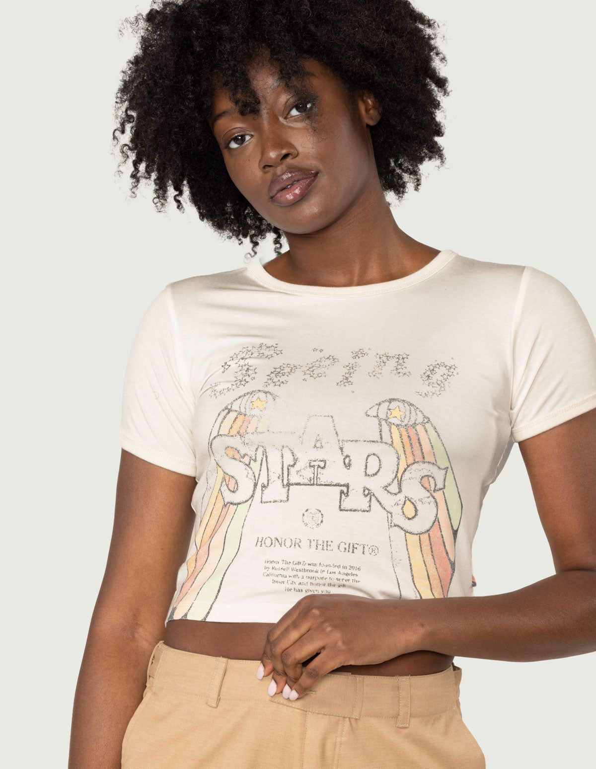 Women's Seeing Stars T-Shirt - Cream sold by Honor the Gift product image thumbnail 5