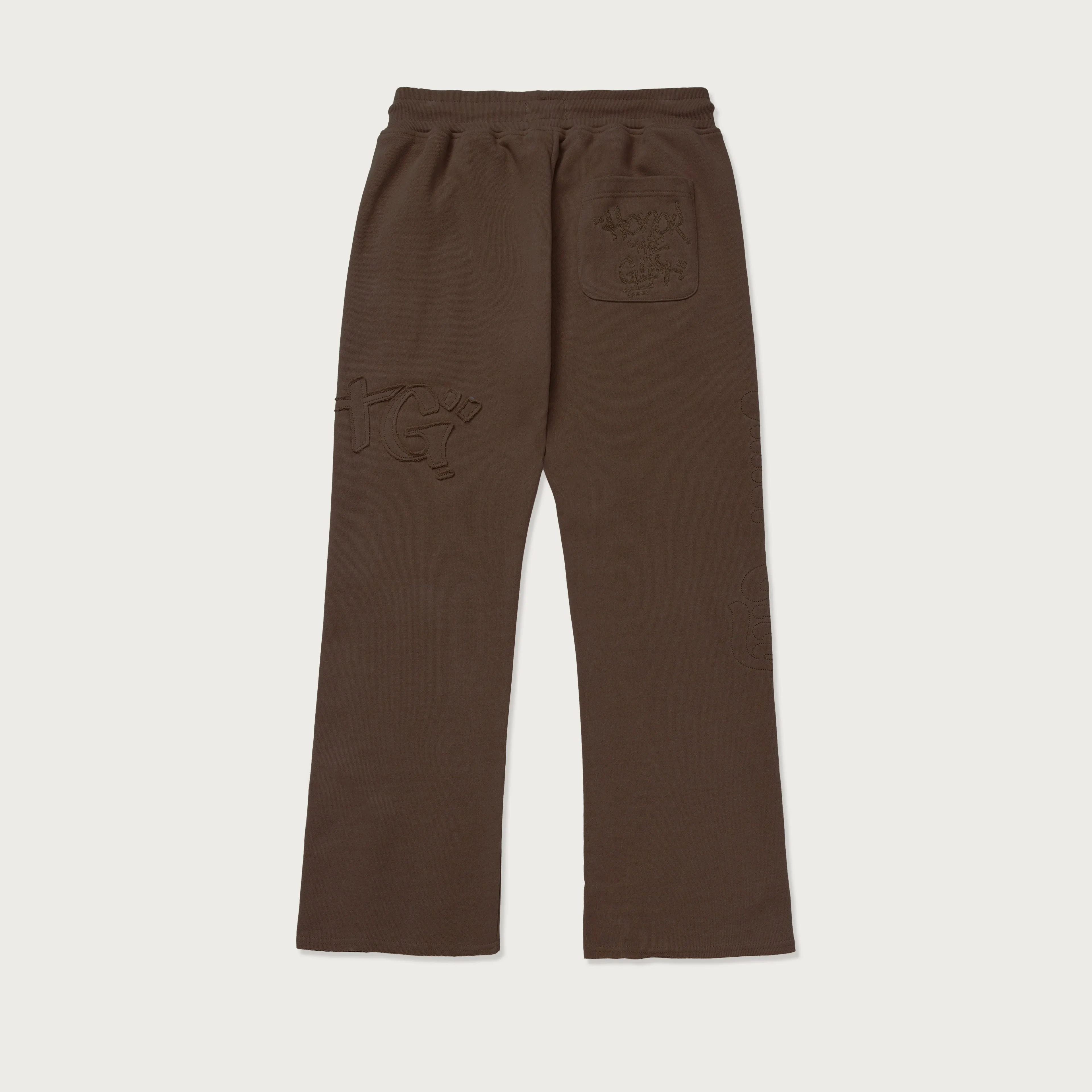Script Embroidered Sweats - Brown sold by Honor the Gift product image thumbnail 2
