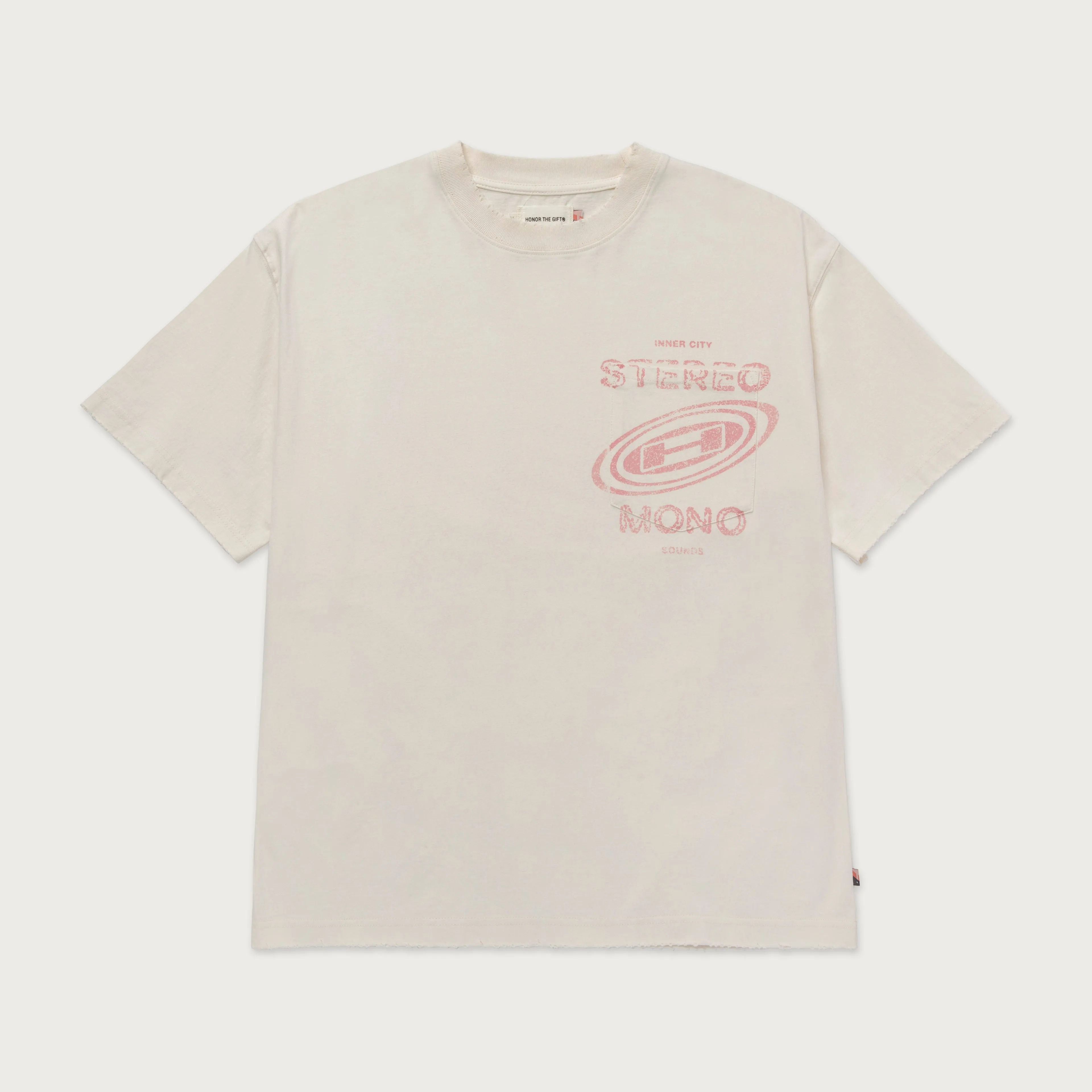 Stereo Mono Tee - Cream sold by Honor the Gift