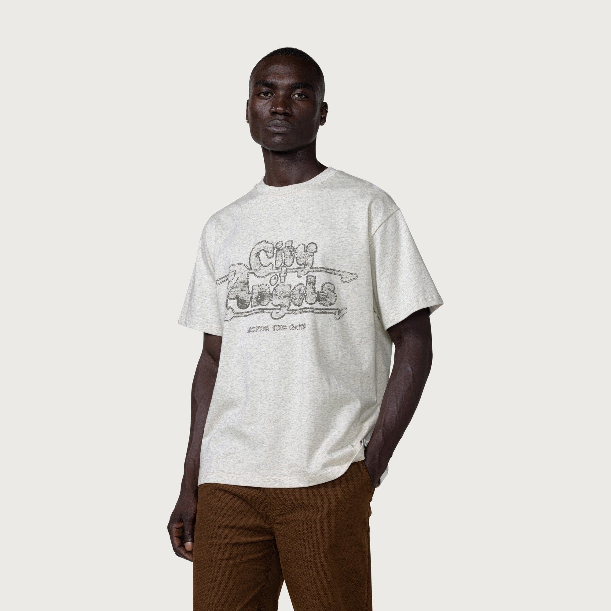 Angelino T-Shirt - Ash Heather sold by Honor the Gift product image thumbnail 4