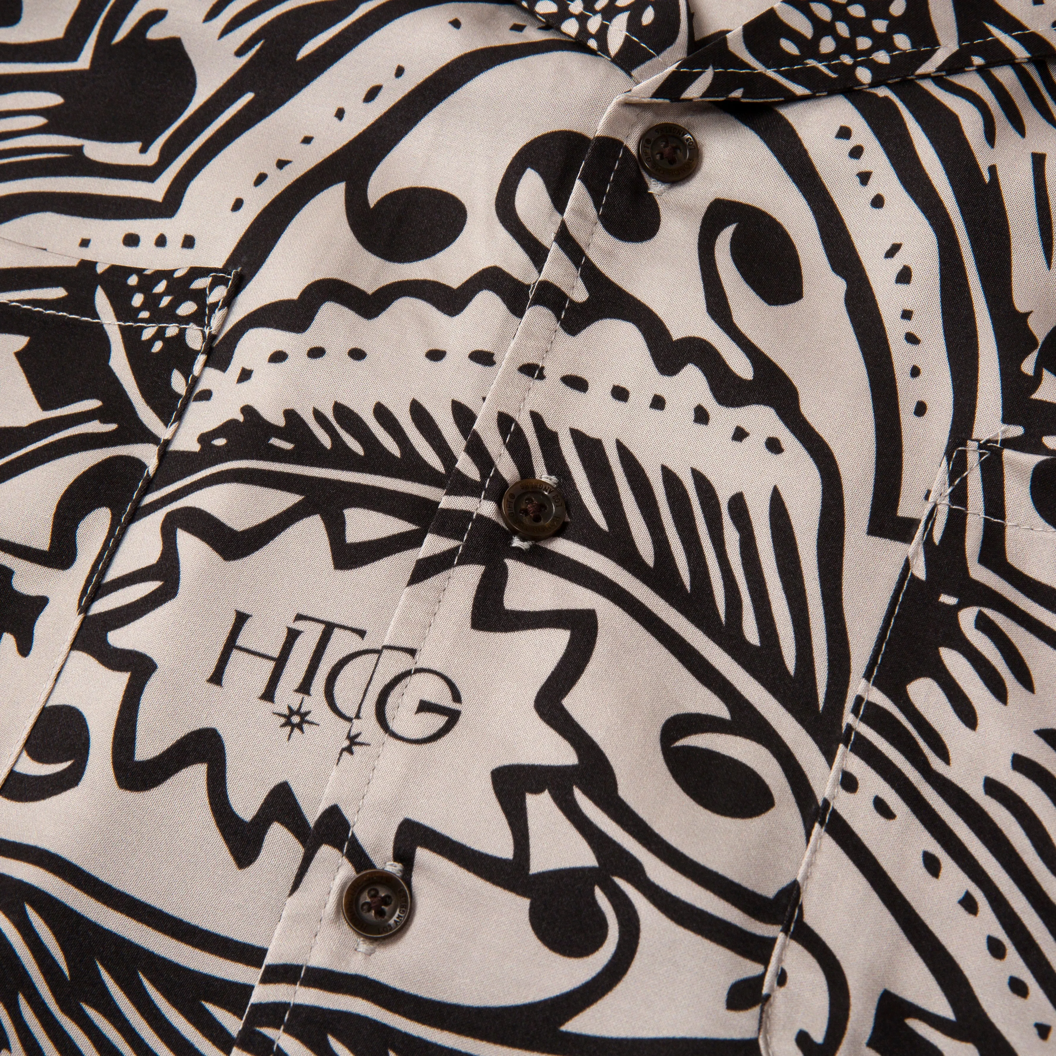 L/S Printed Woven Button Up - Black sold by Honor the Gift product image thumbnail 5