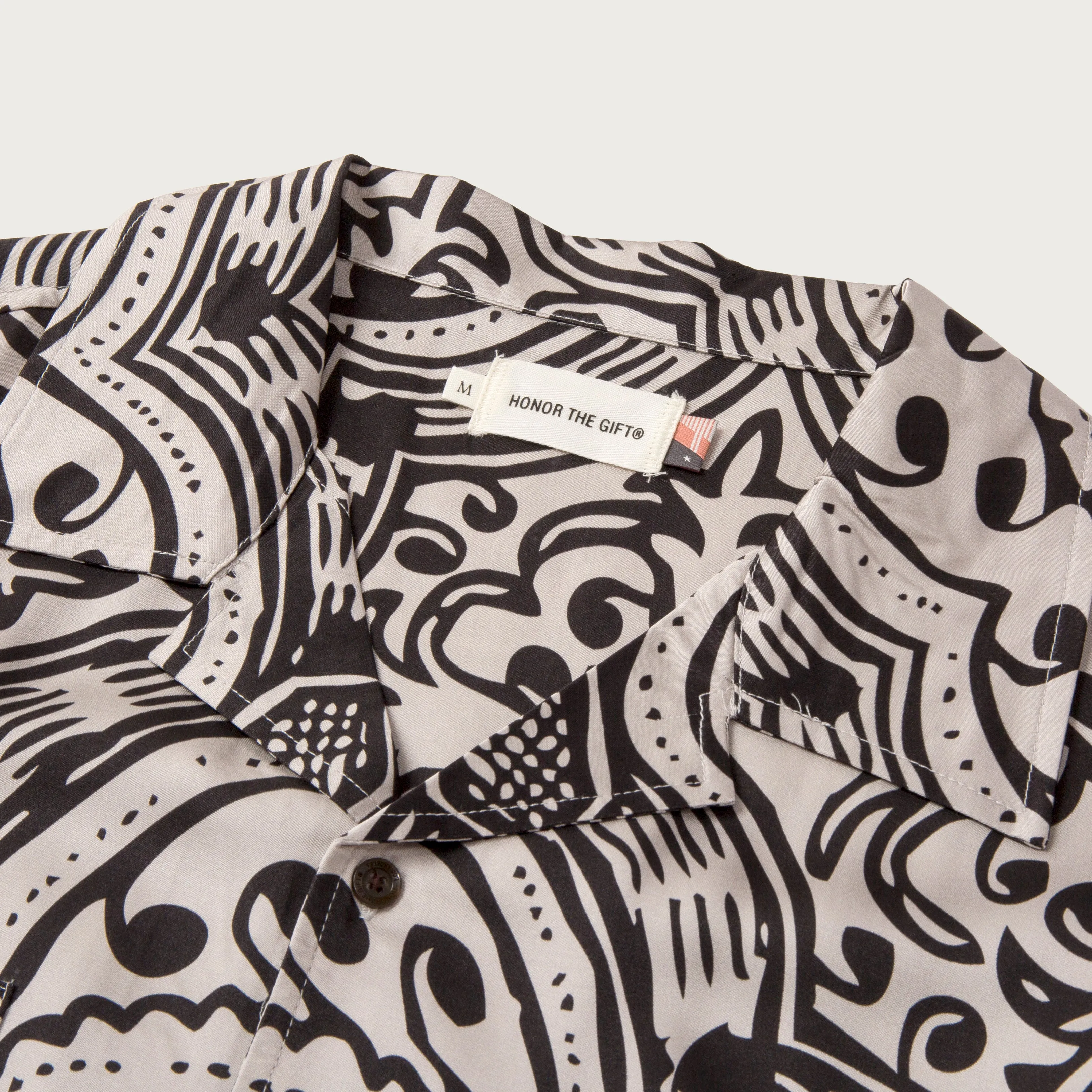 L/S Printed Woven Button Up - Black sold by Honor the Gift product image thumbnail 4