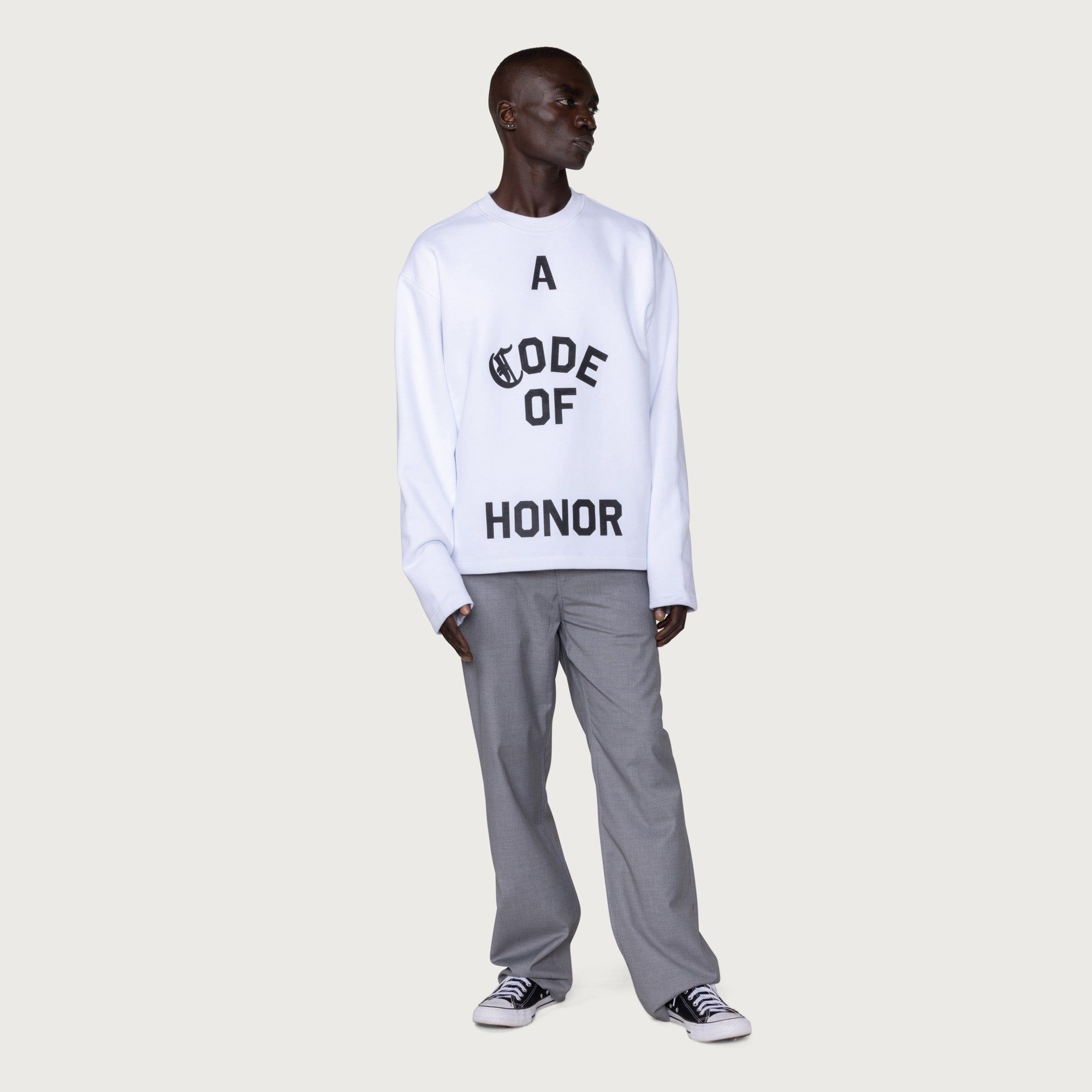 Honor Code Crewneck - White sold by Honor the Gift product image thumbnail 3