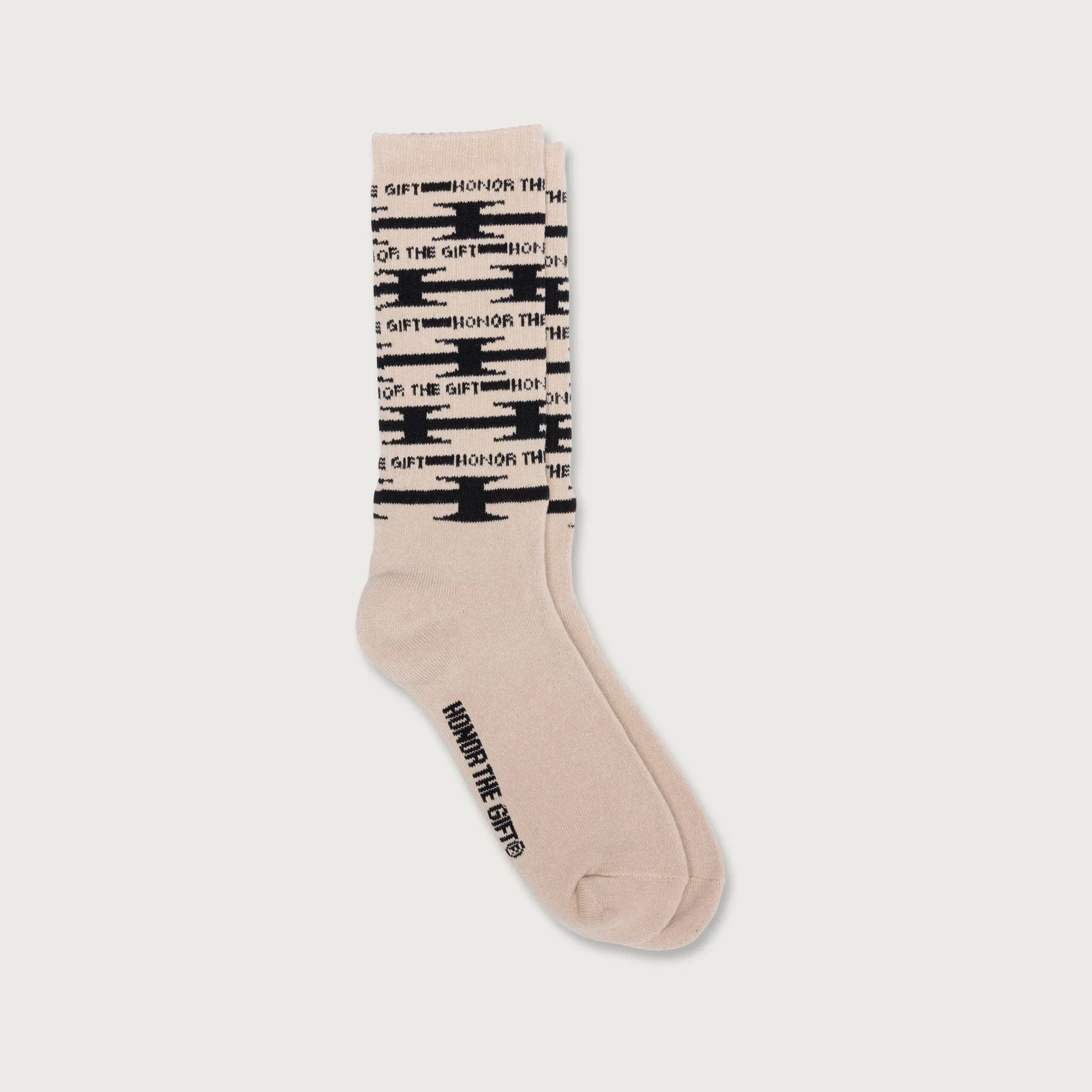 H Wire Ribbed Sock - Cream sold by Honor the Gift