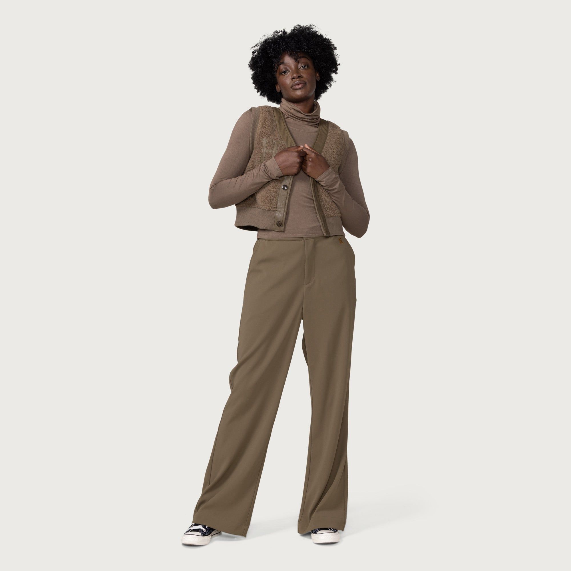 Womens Bell Trouser - Olive sold by Honor the Gift product image thumbnail 2