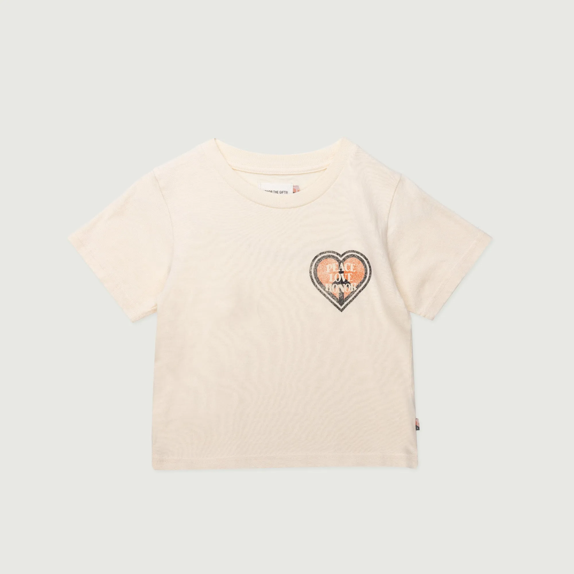 Womens Honor Peace Love T-Shirt - Bone sold by Honor the Gift