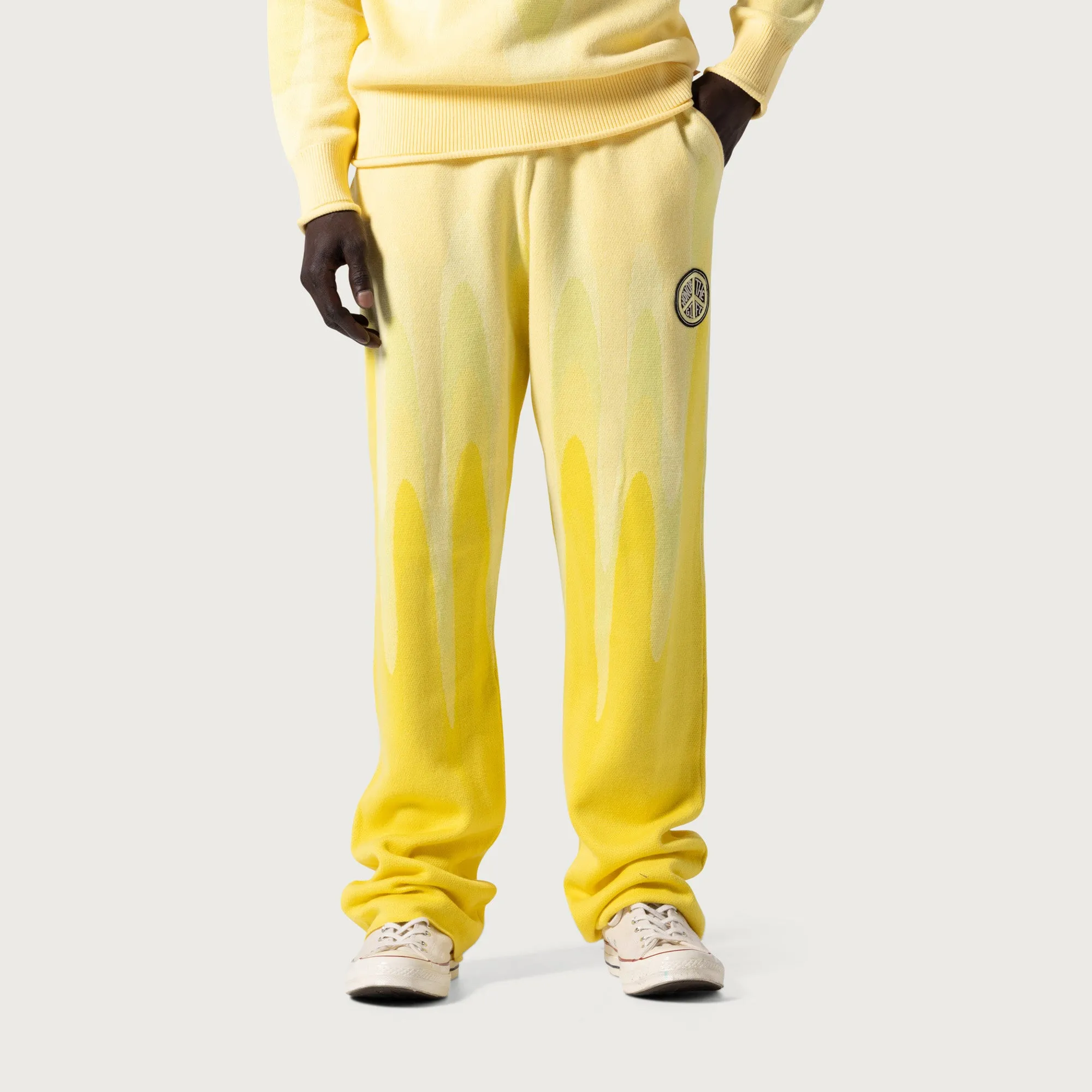 Jacquard Drip Pant - Yellow sold by Honor the Gift product image thumbnail 4