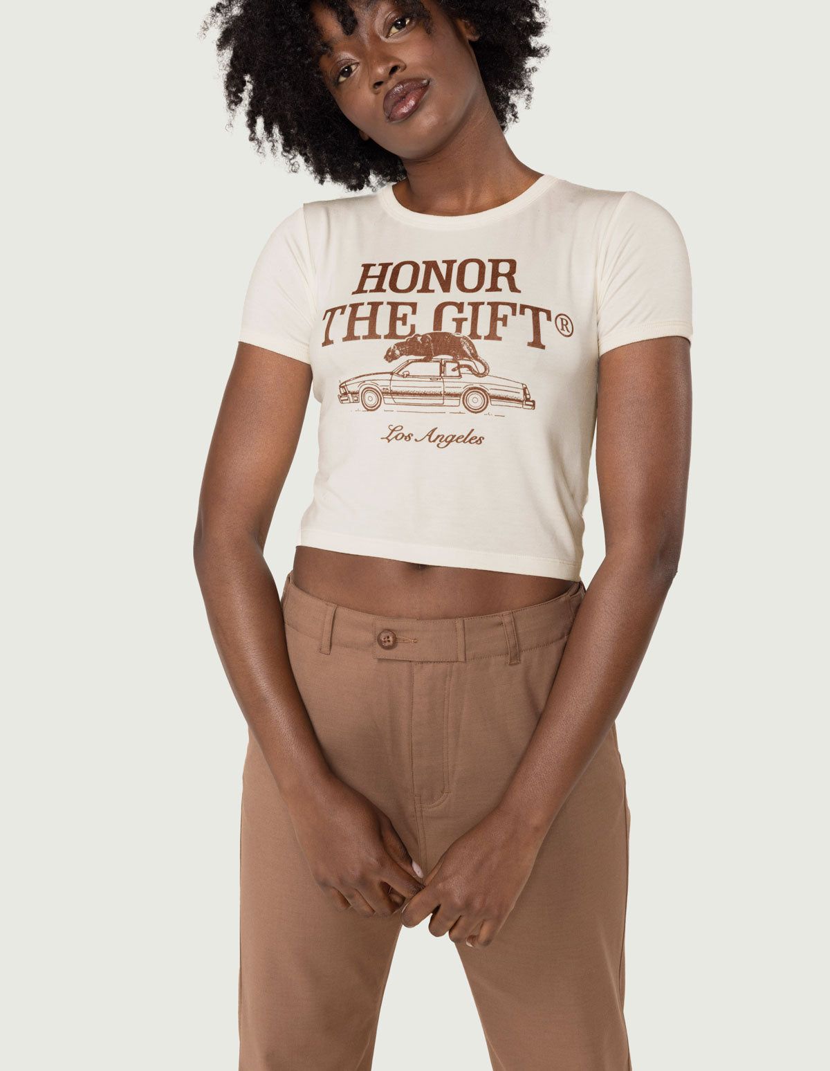 Women's HTG Pack T-Shirt - Cream sold by Honor the Gift product image thumbnail 5