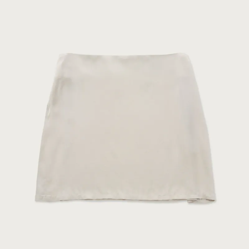 Womens Satin Skirt - Cream sold by Honor the Gift