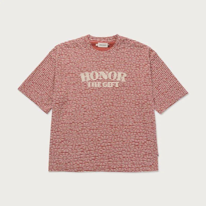 Stripe Box T-Shirt - Brick sold by Honor the Gift