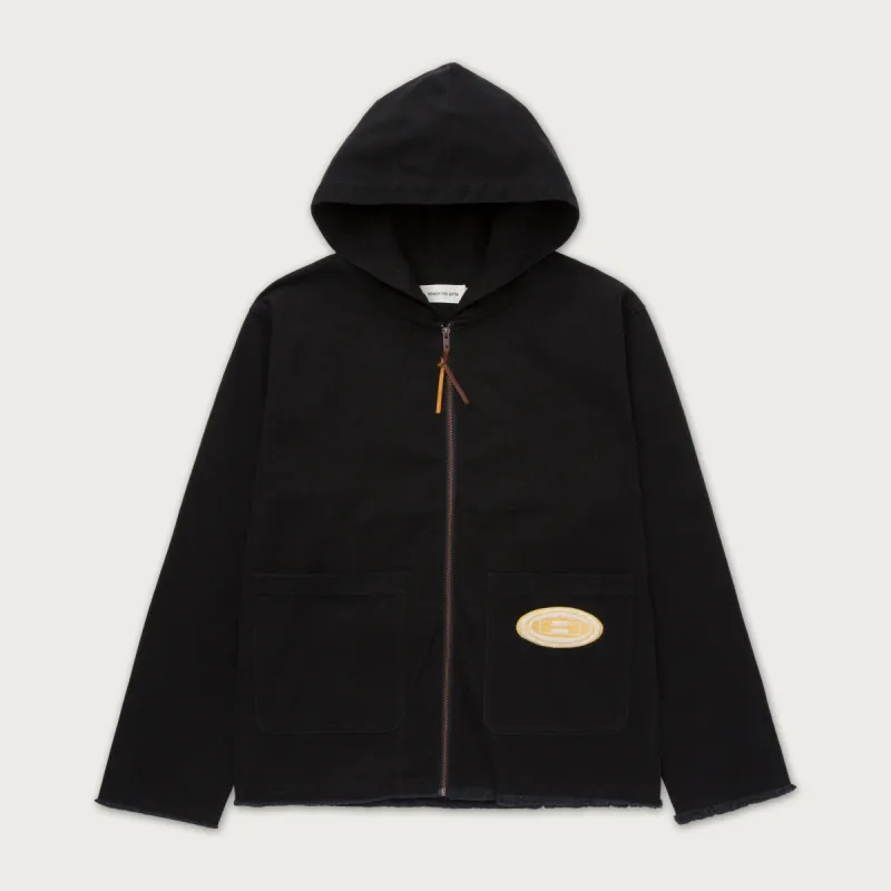 Washed Canvas Zip Hoodie - Black made by Honor the Gift