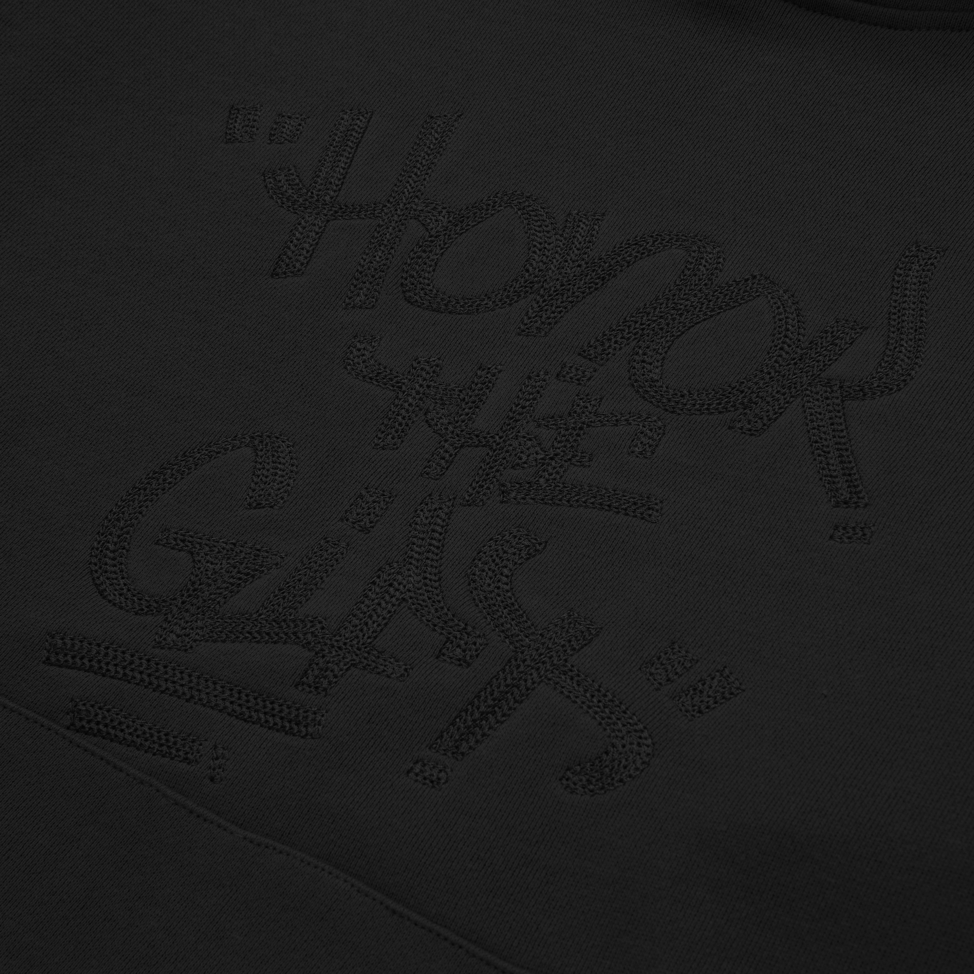 Script Embroidered Hoodie - Black sold by Honor the Gift product image thumbnail 4