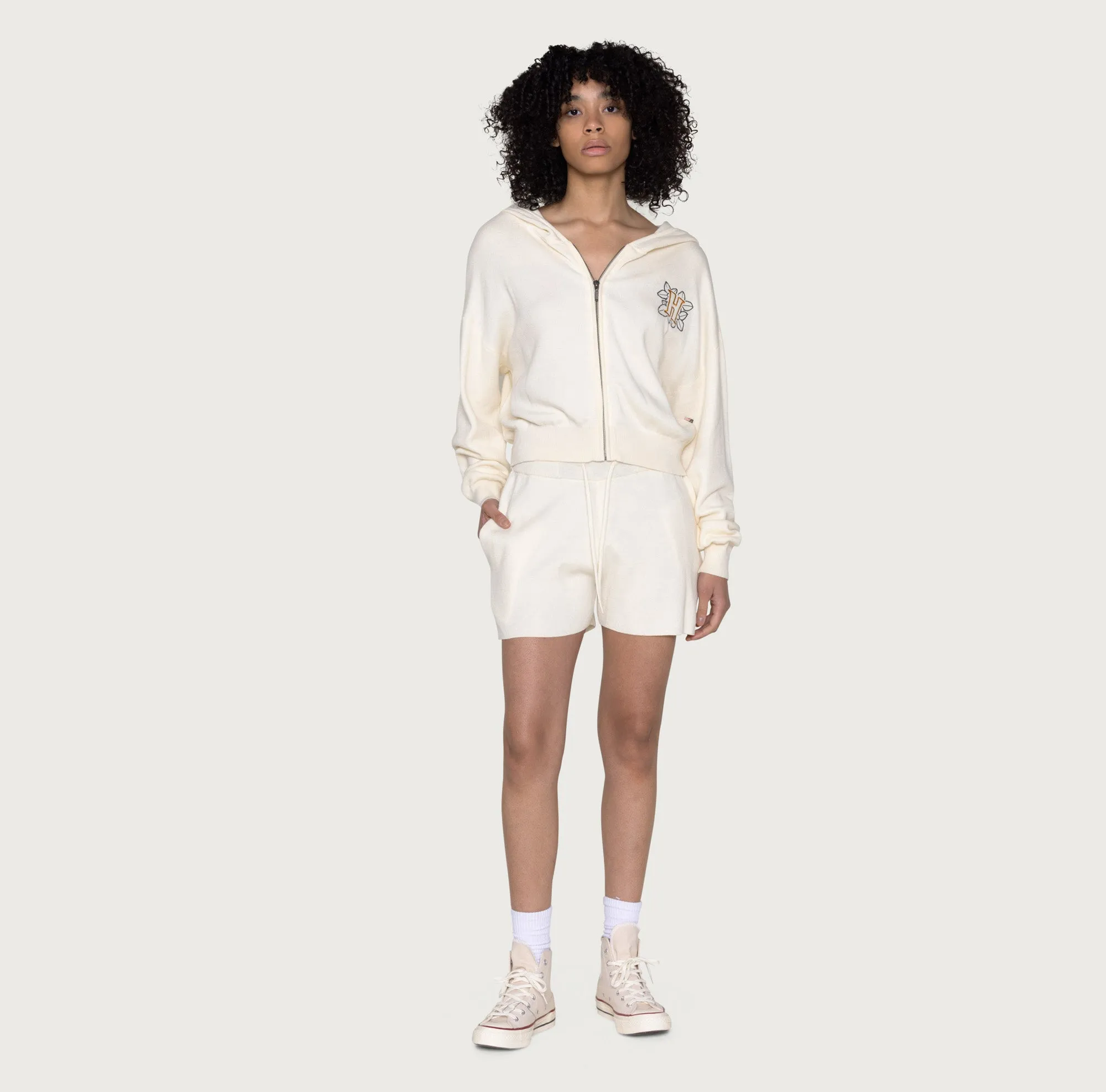 Womens HTG® Jacquard Full Zip Hoodie - Cream sold by Honor the Gift product image thumbnail 3