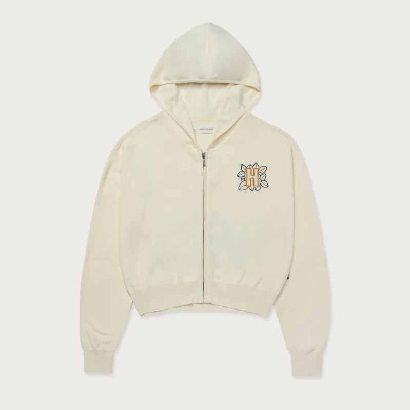 Womens HTG® Jacquard Full Zip Hoodie - Cream made by Honor the Gift
