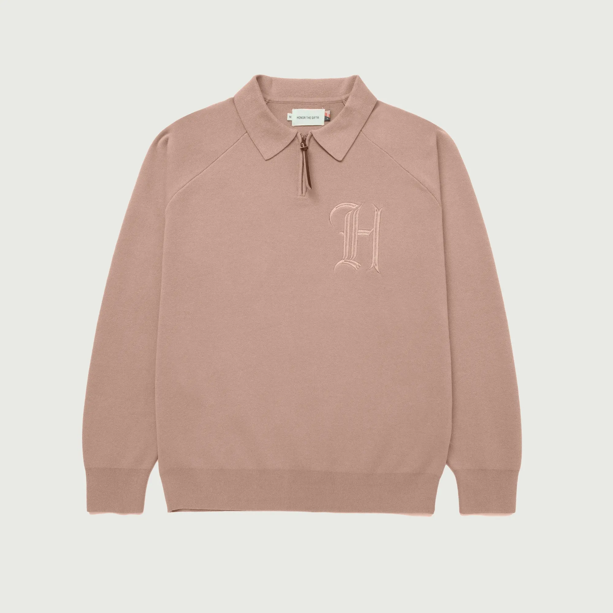 HTG® Zip Henley - Clay sold by Honor the Gift
