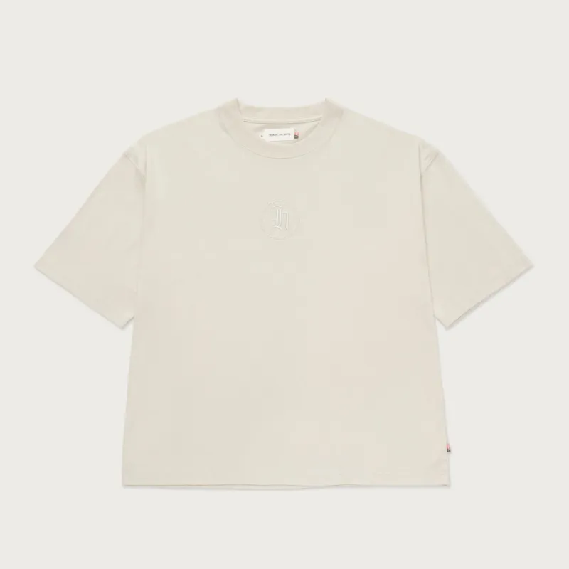 H Stamp Box T-Shirt - Bone sold by Honor the Gift