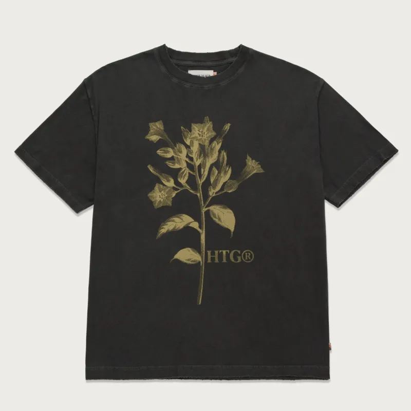 Tobacco Flower T-Shirt - Black sold by Honor the Gift