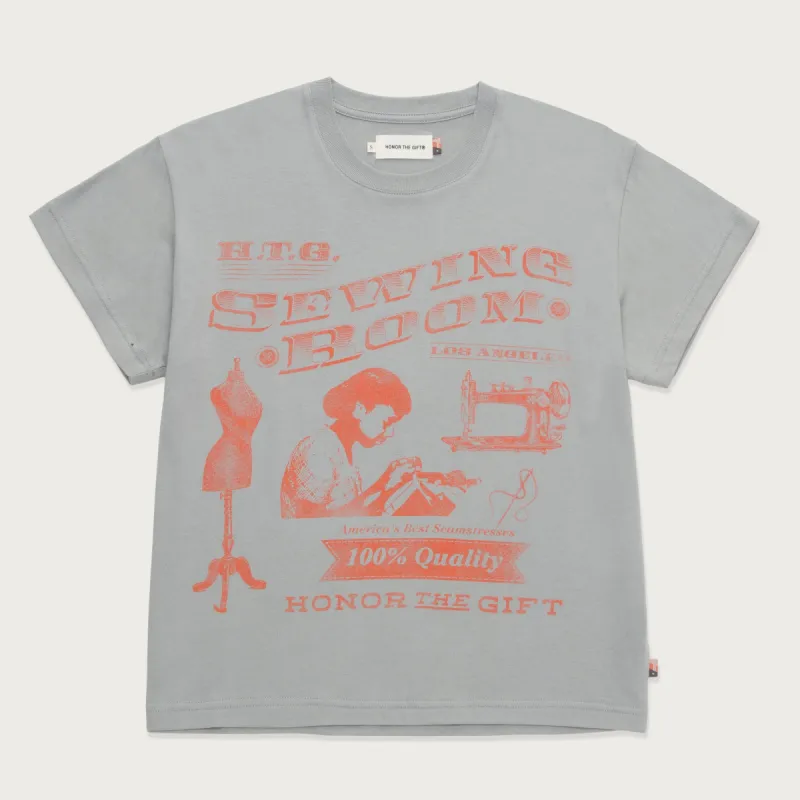 Womens Sewing Room T-Shirt - Slate made by Honor the Gift
