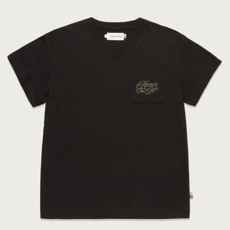 Womens Sewing Needle T-Shirt - Black made by Honor the Gift