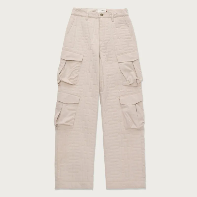 Womens H Quilted Cargo Pant - Cream sold by Honor the Gift