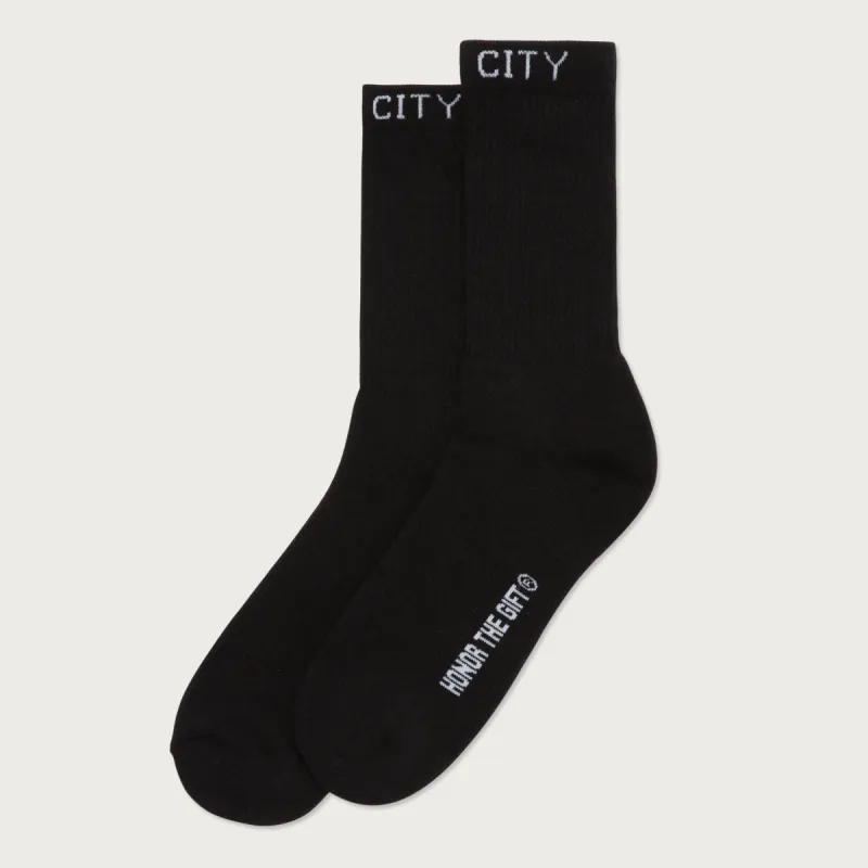Inner City Rib Sock - Black sold by Honor the Gift