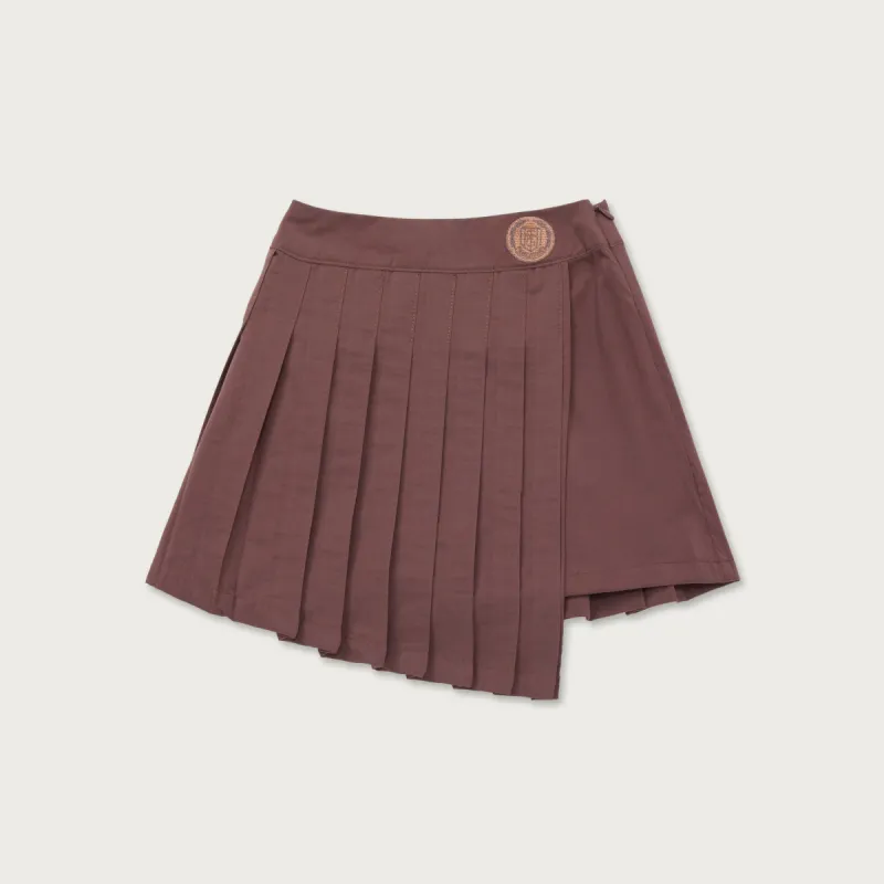 Kids Girls Pleated Skirt - Brown sold by Honor the Gift