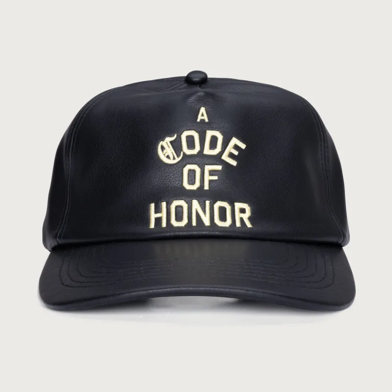 Los Angeles Leather Cap - Black sold by Honor the Gift