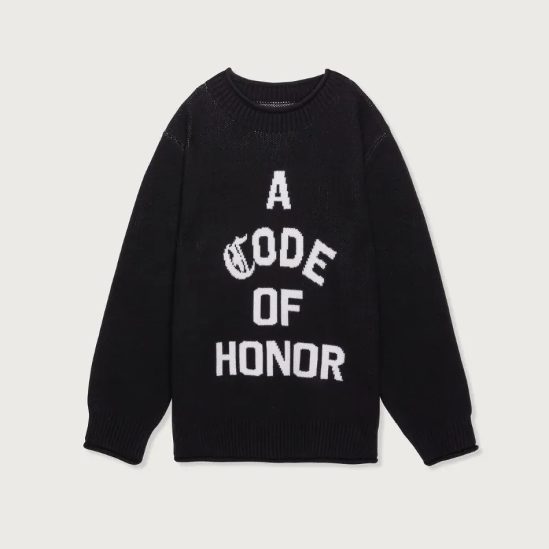 Code Of Honor Sweater - Black sold by Honor the Gift