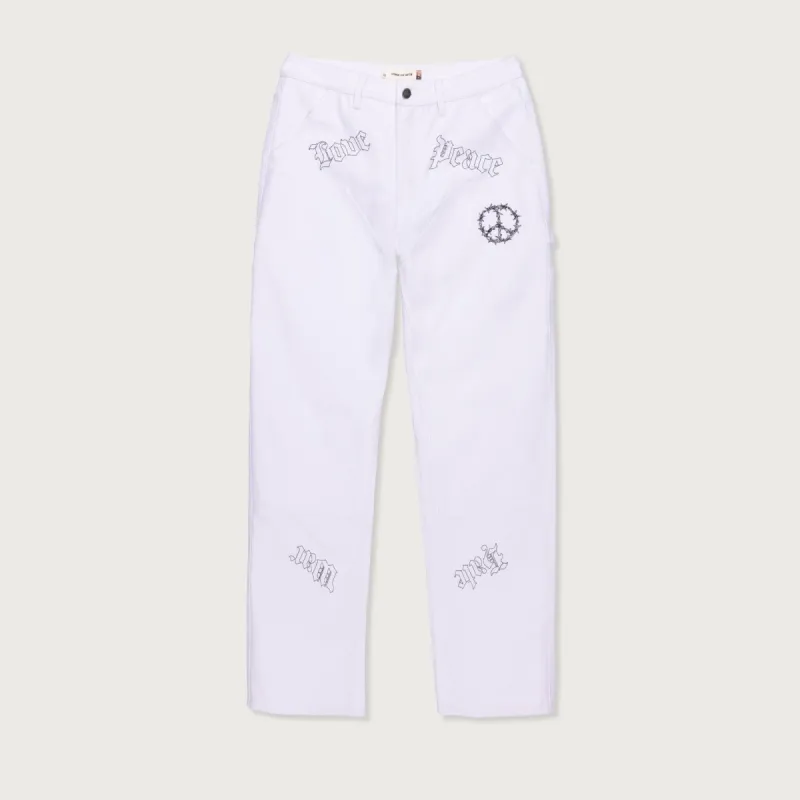 Campus Carpenter Pant - White sold by Honor the Gift