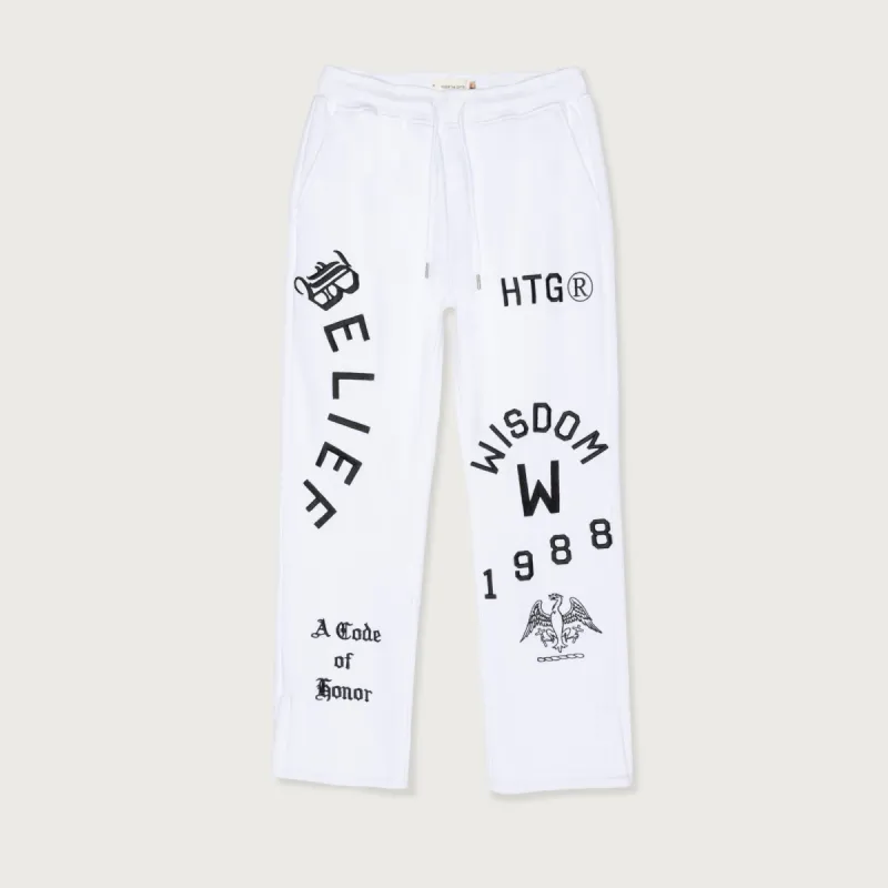 Belief Sweatpant - White sold by Honor the Gift