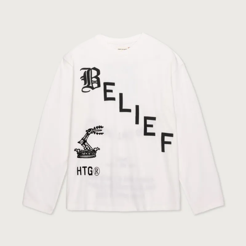 Belief L/S T-Shirt - White sold by Honor the Gift