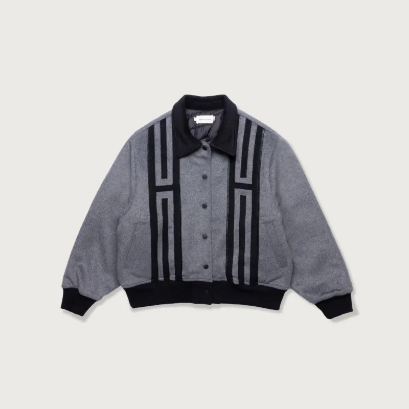 Womens Prep School Bomber - Grey made by Honor the Gift