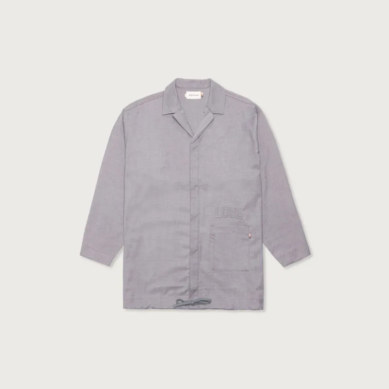 Womens Love Button Up - Lt Heather sold by Honor the Gift