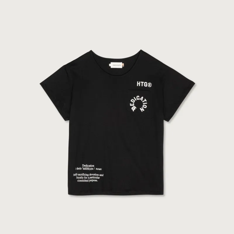 Womens Dedication T-Shirt - Black sold by Honor the Gift