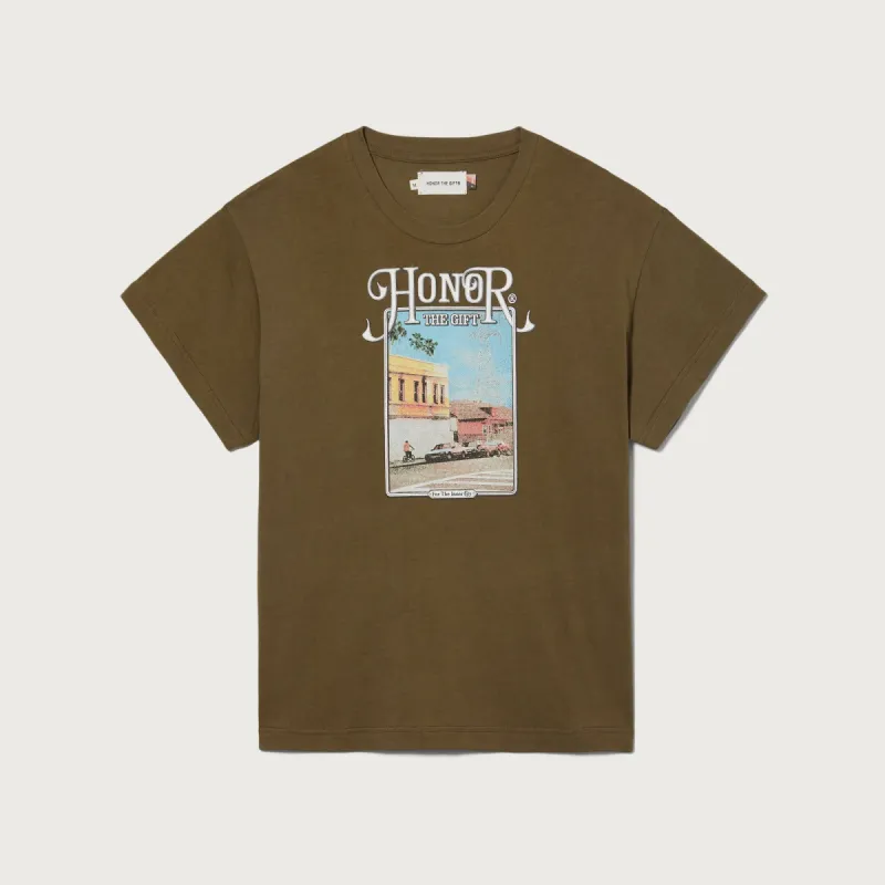 Womens Our Block T-Shirt - Olive sold by Honor the Gift
