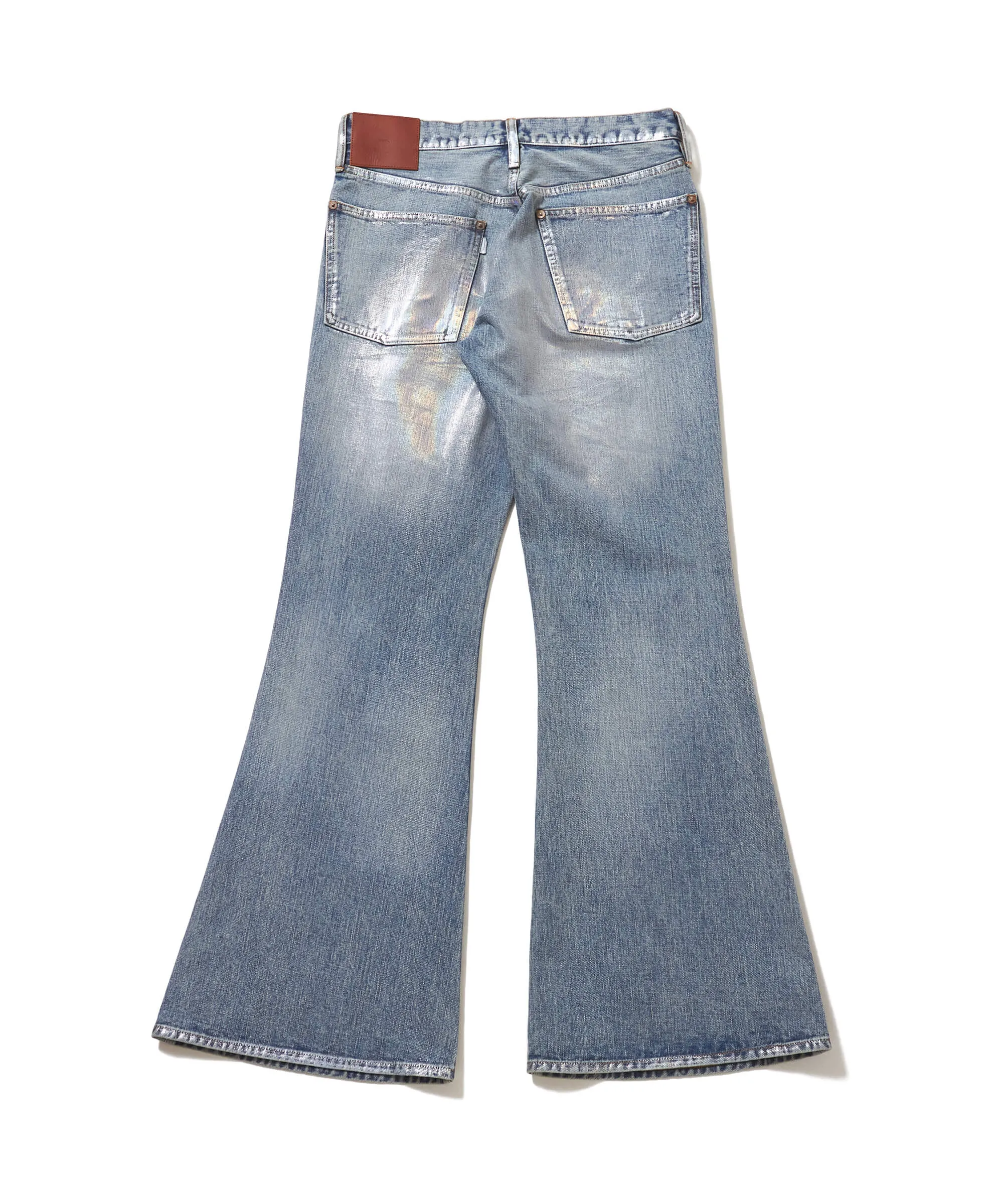 FOILED DENIM TROUSERS FLARED CUT sold by Sugar Hill Tokyo product image thumbnail 4