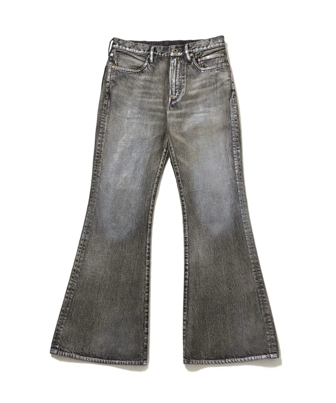 FOILED DENIM TROUSERS FLARED CUT sold by Sugar Hill Tokyo