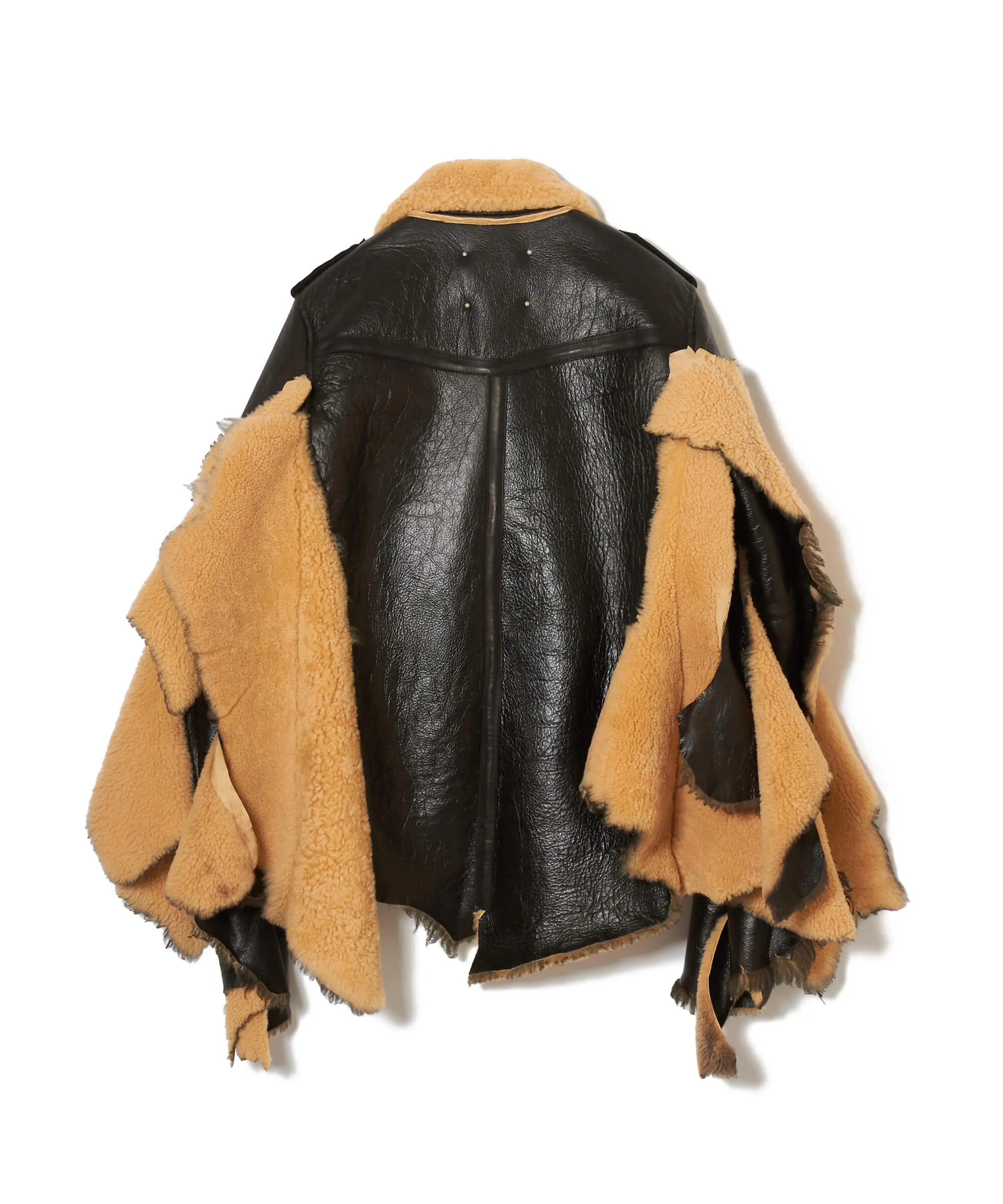 SHEARLING LEATHER BIKER'S JACKET sold by Sugar Hill Tokyo product image thumbnail 2