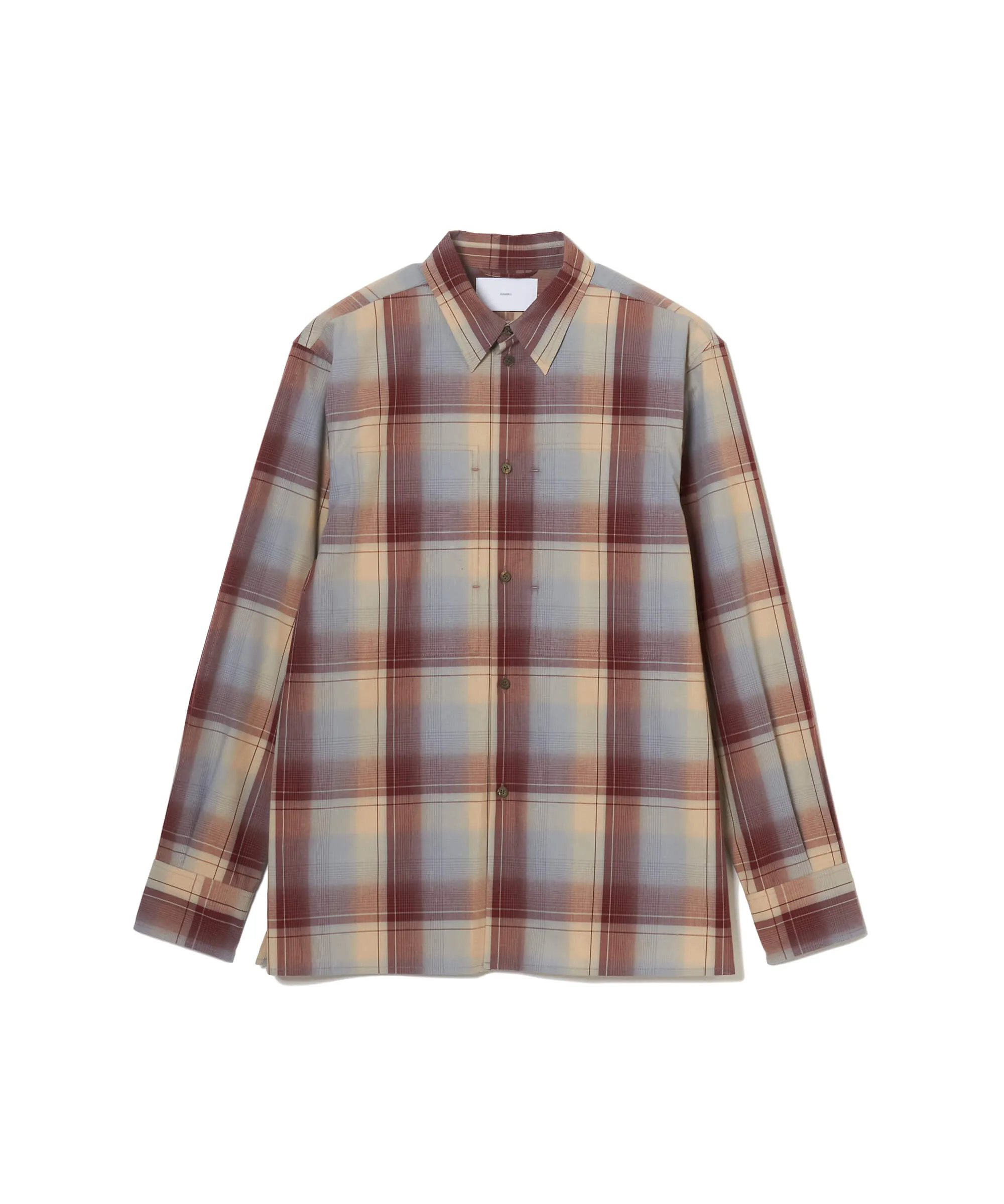 OMBRE PLAID PANEL POCKET BLOUSE sold by Sugar Hill Tokyo
