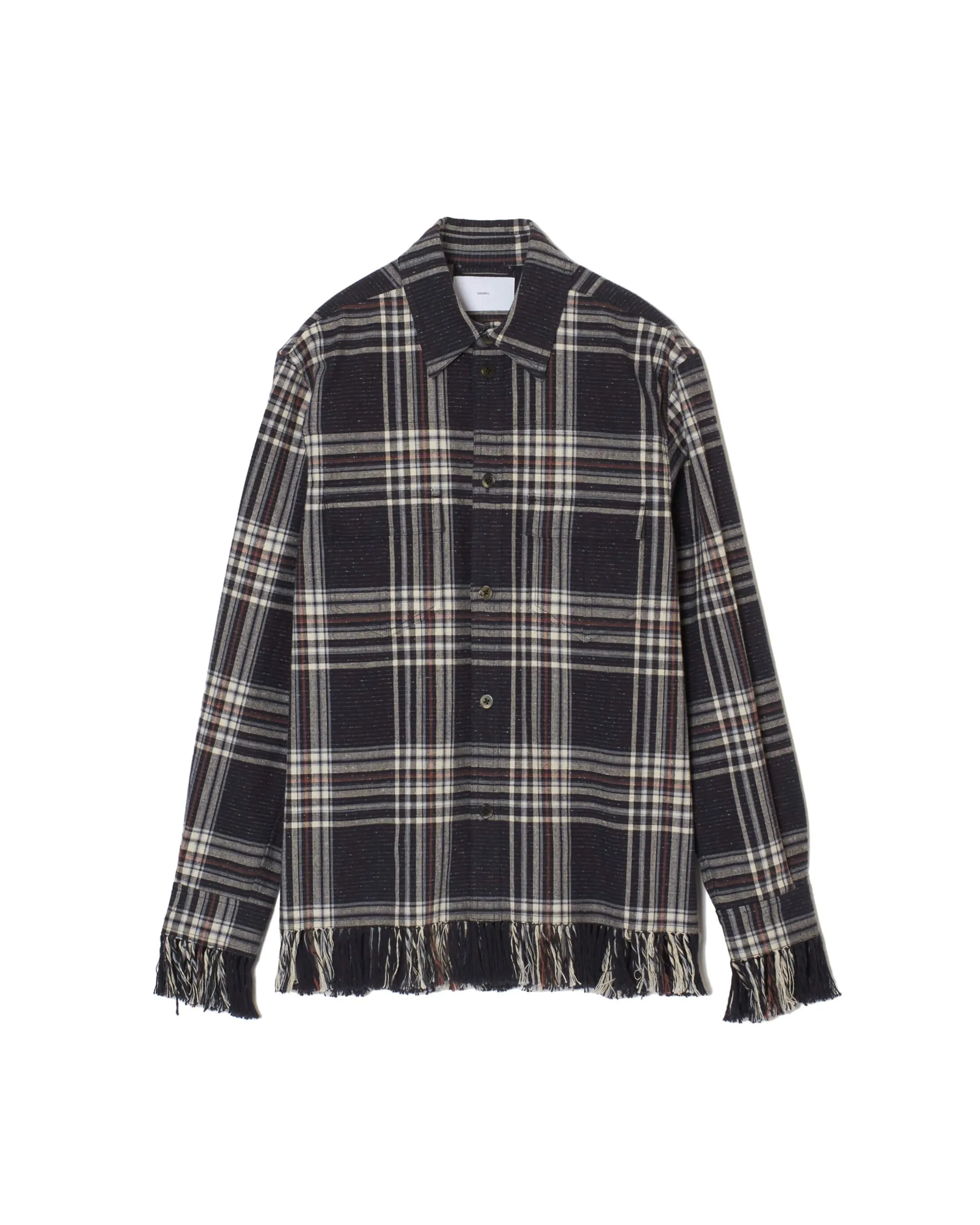 JAZZ NEP OMBRE PLAID FRINGE BLOUSE sold by Sugar Hill Tokyo product image thumbnail 3