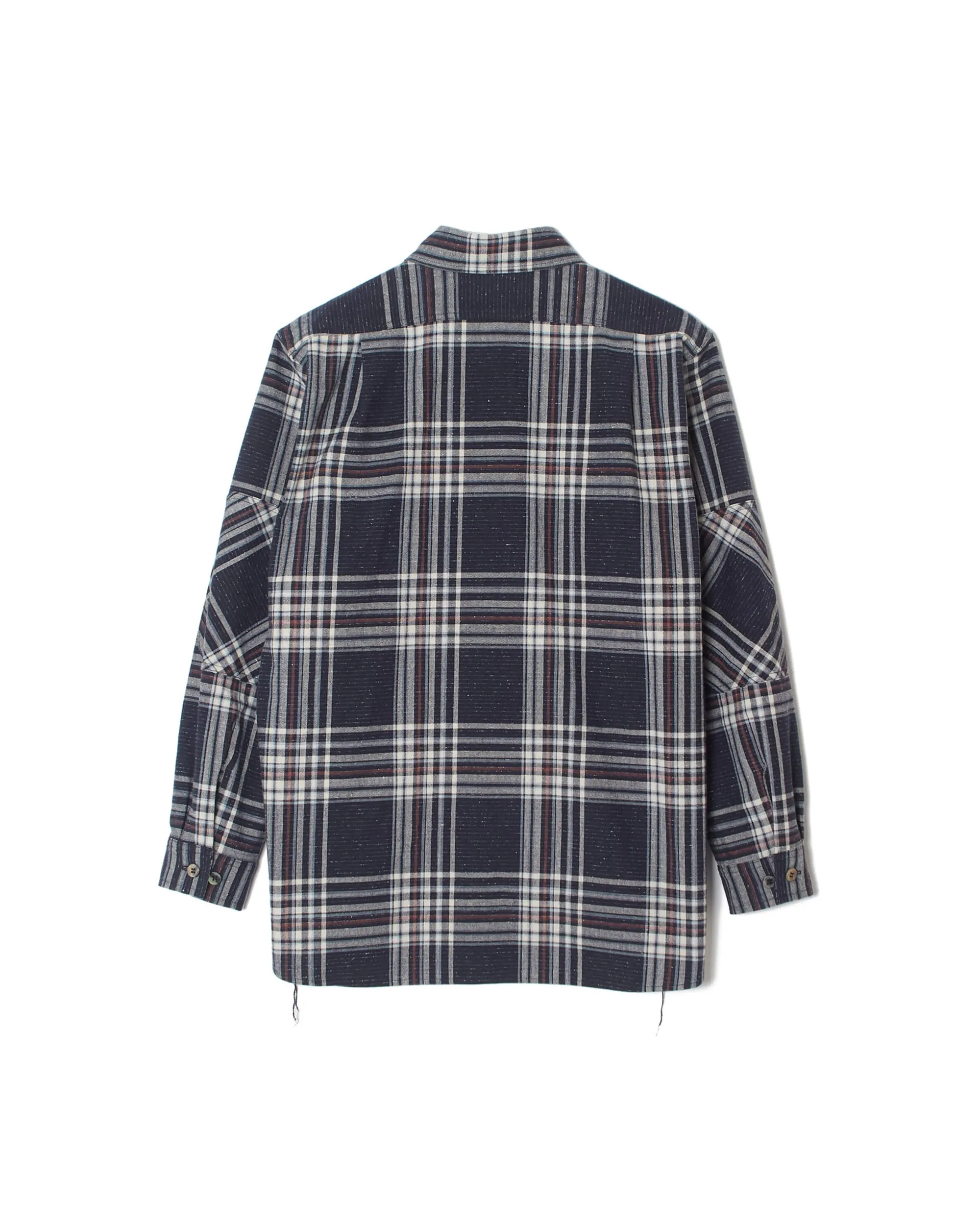 JAZZ NEP OMBRE PLAID ELBOW PATCH BLOUSE sold by Sugar Hill Tokyo product image thumbnail 4