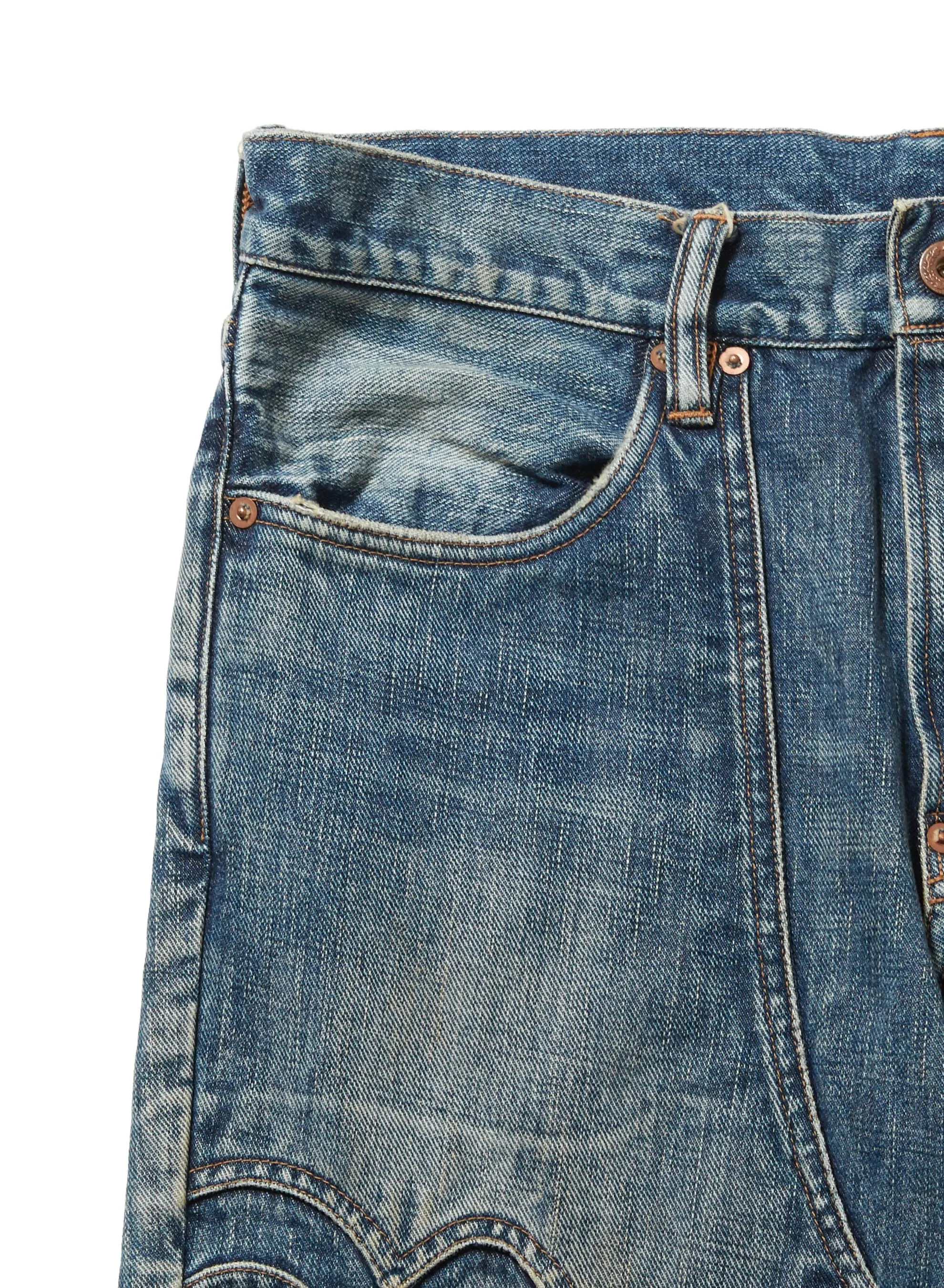 FADED MODERN WESTERN DENIM FLARED TROUSERS sold by Sugar Hill Tokyo product image thumbnail 3