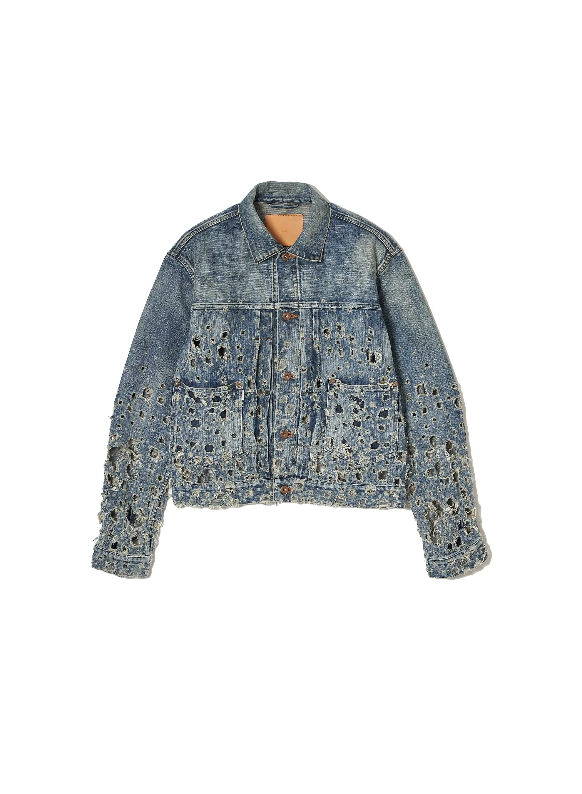 CRASHED MODERN DENIM JACKET sold by Sugar Hill Tokyo