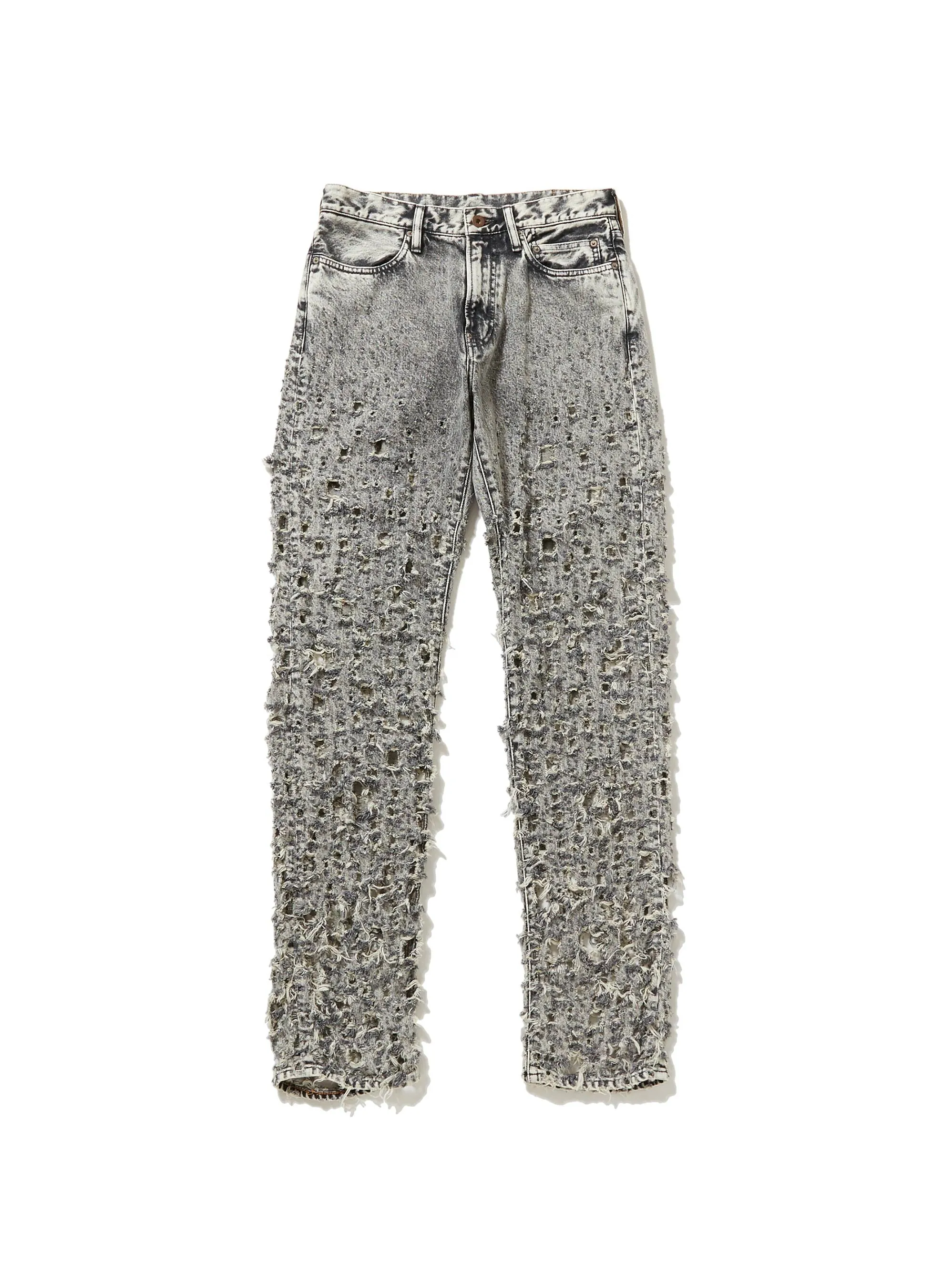 CRASHED BLACK MODERN DENIM REGULAR TROUSERS sold by Sugar Hill Tokyo