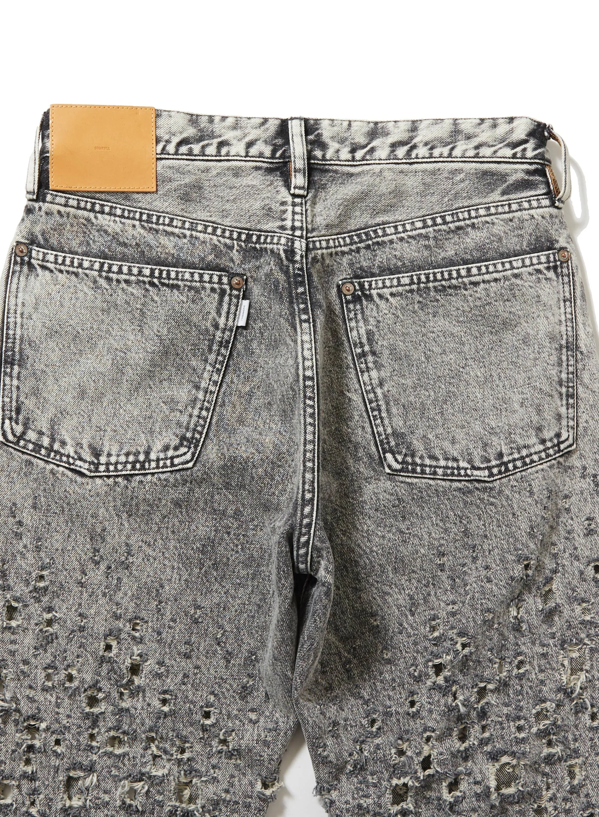 CRASHED BLACK MODERN DENIM REGULAR TROUSERS sold by Sugar Hill Tokyo product image thumbnail 5