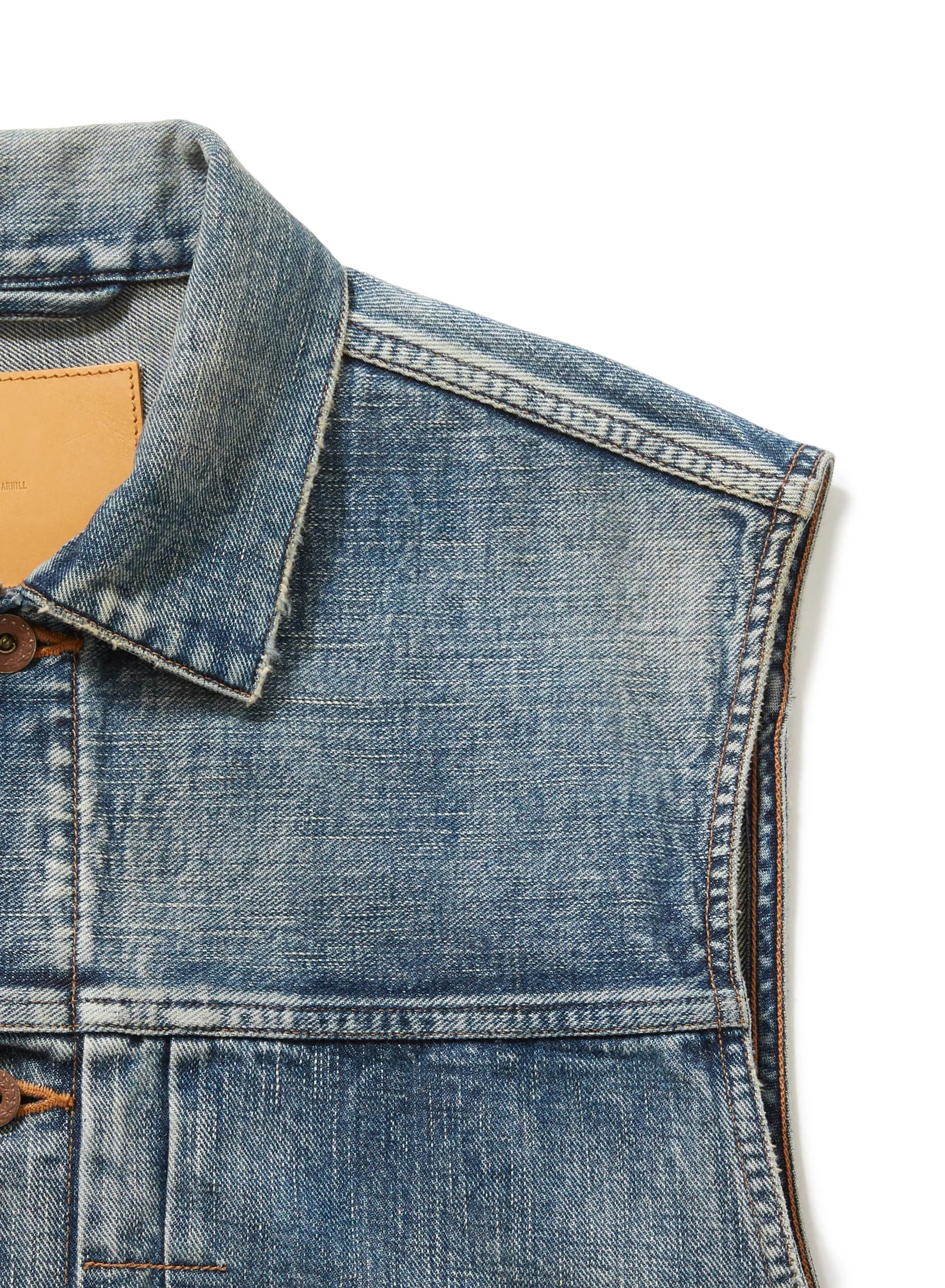 FADED MODERN DENIM VEST sold by Sugar Hill Tokyo product image thumbnail 5