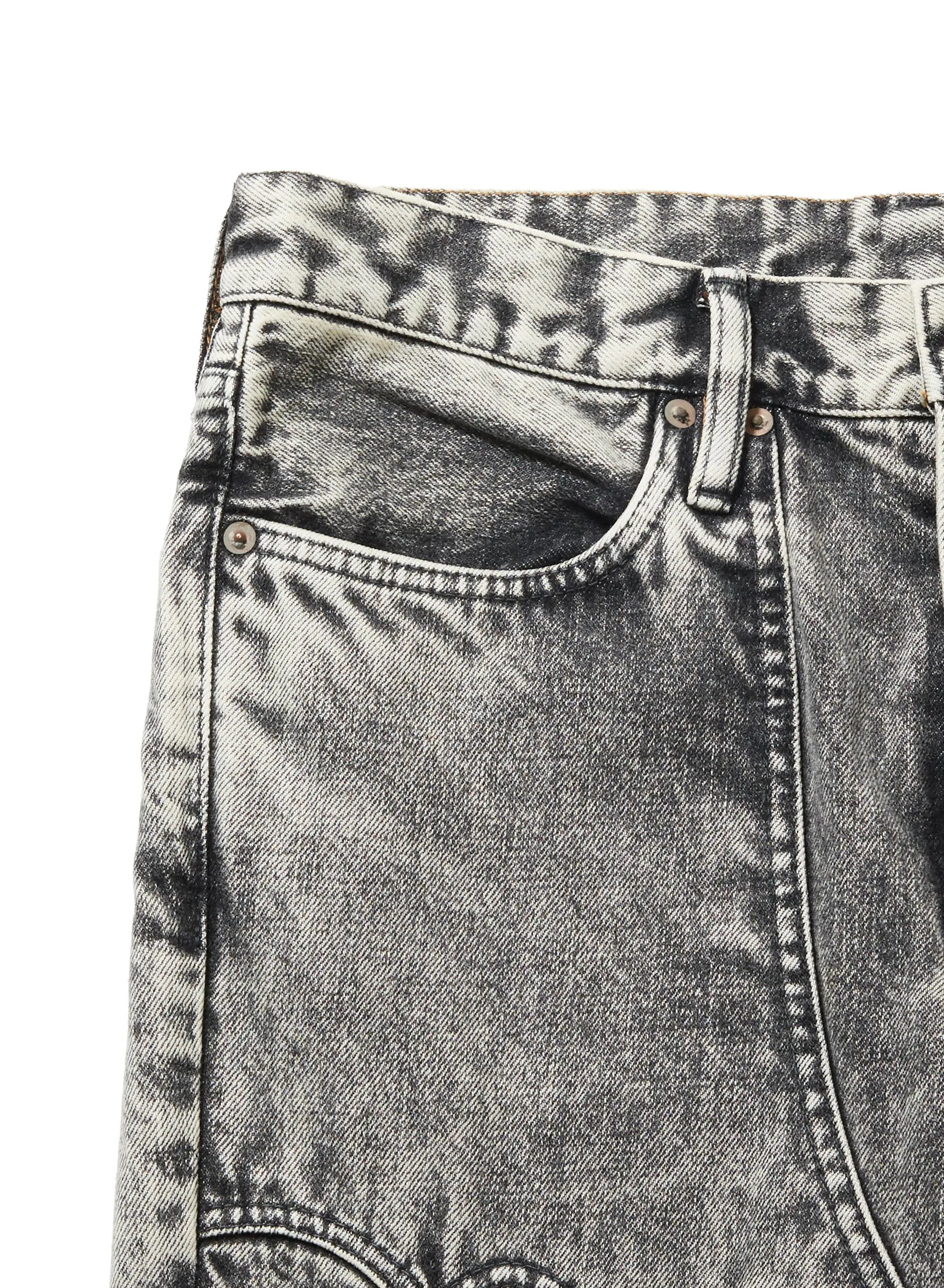 ACID WASHED MODERN WESTERN FLARED TROUSERS sold by Sugar Hill Tokyo product image thumbnail 3