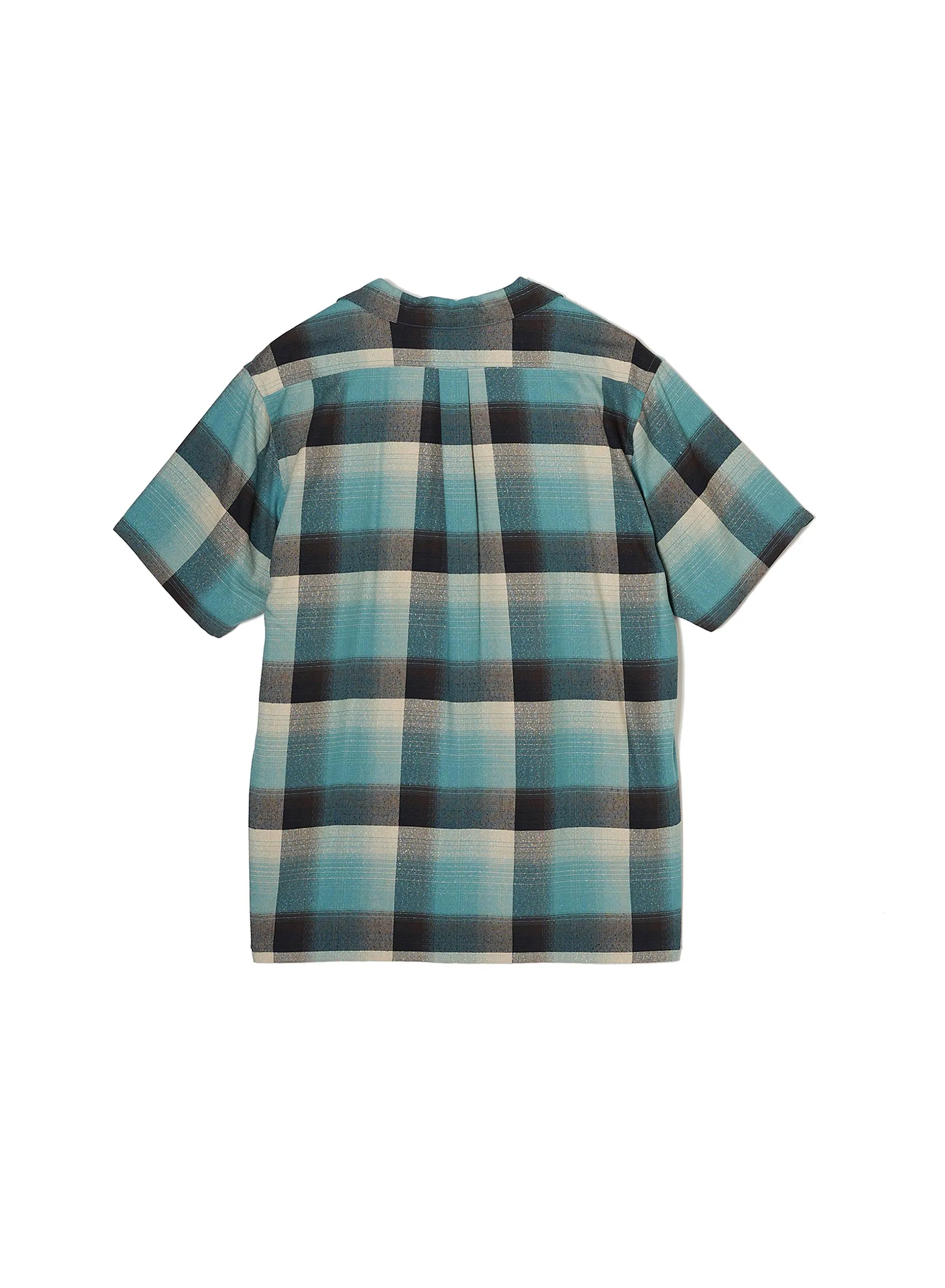 RAYON OMBRE PLAID OPEN COLLAR BLOUSE HALF SLEEVE sold by Sugar Hill Tokyo product image thumbnail 2